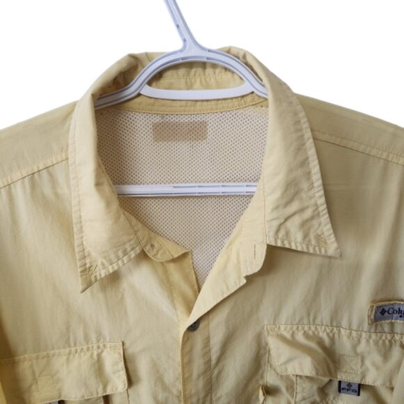 Columbia PFG Omni-Shade Fishing Shirt - Yellow - Fits L/XL - Picture 7 of 7